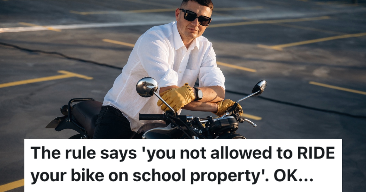 man sitting on a motorcycle