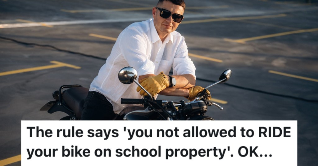 man sitting on a motorcycle