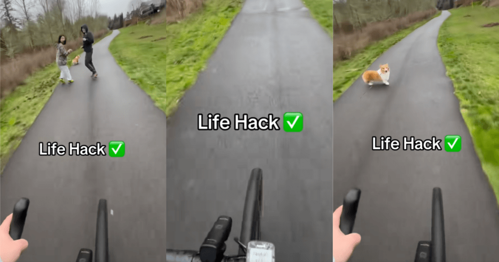 man riding a bike