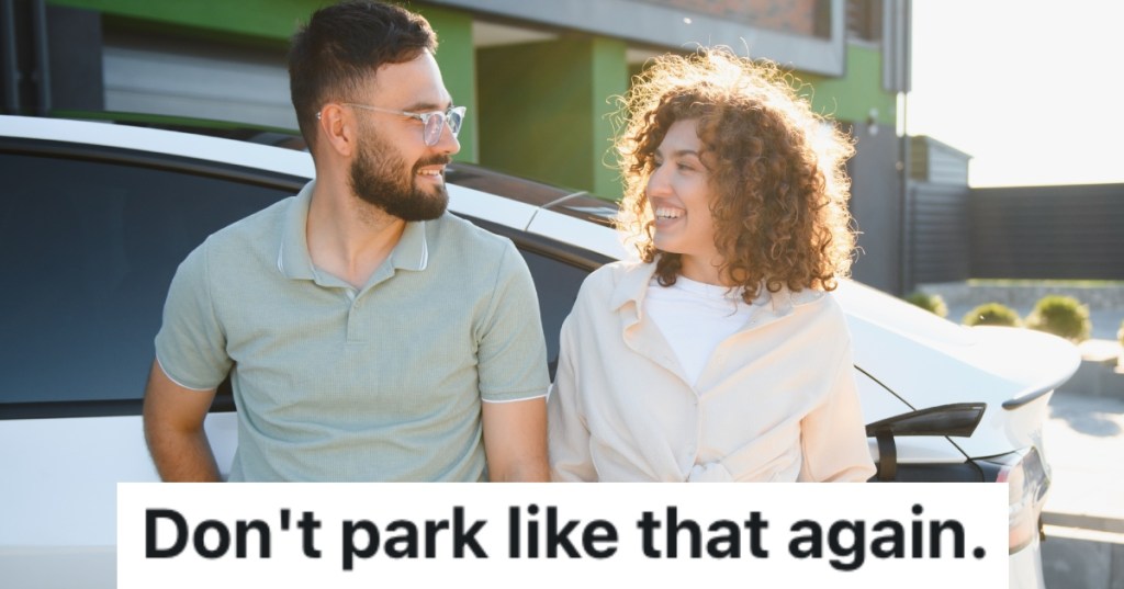 couple standing in front of a car