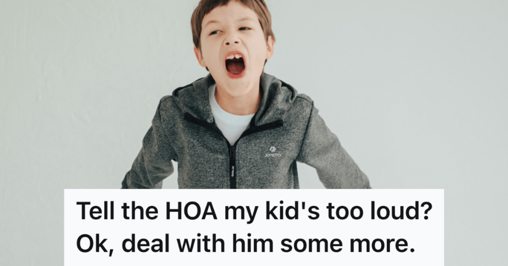 kid in gray track suit yelling