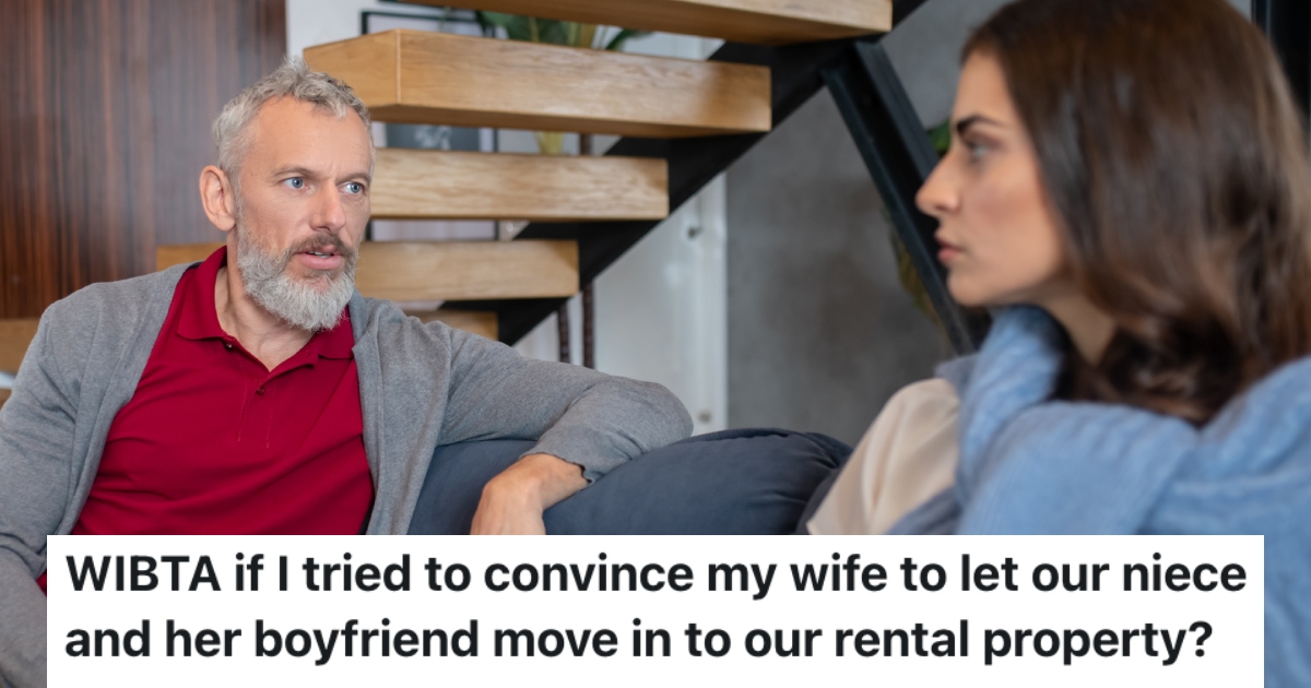 A Husband Wants To Let His Pregnant Niece And Her Boyfriend Live In Their Rental Property Instead Of Staying In A Bad Neighborhood, But His Wife Doesnt Think Its A Good Idea couple having a conversation