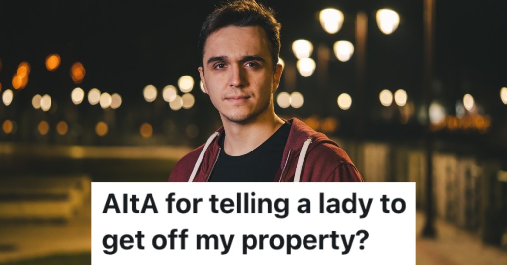 man outside at night