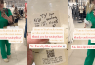A Customer Wearing Scrubs Received An Unexpected Note On Her Coffee Cup Because A Starbucks Worker Thought She Was A Doctor