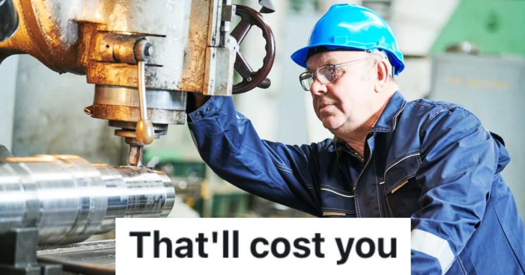 man working with heavy equipment