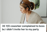 Young Employee Only Invited Close Friends To A Shared Birthday Party, So A Much Older Coworker Complained To Her Boss About Being Left Out