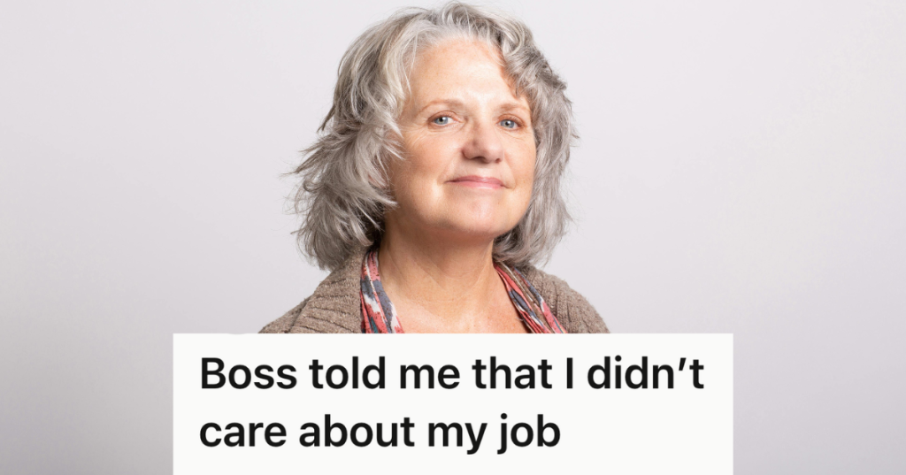 older woman looking at the camera