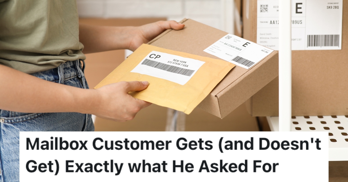 person looking at mail