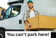 Woman Yelled At A Delivery Driver Got Because Of Where He Parked, So He Left Her Package In The Middle Of The Street