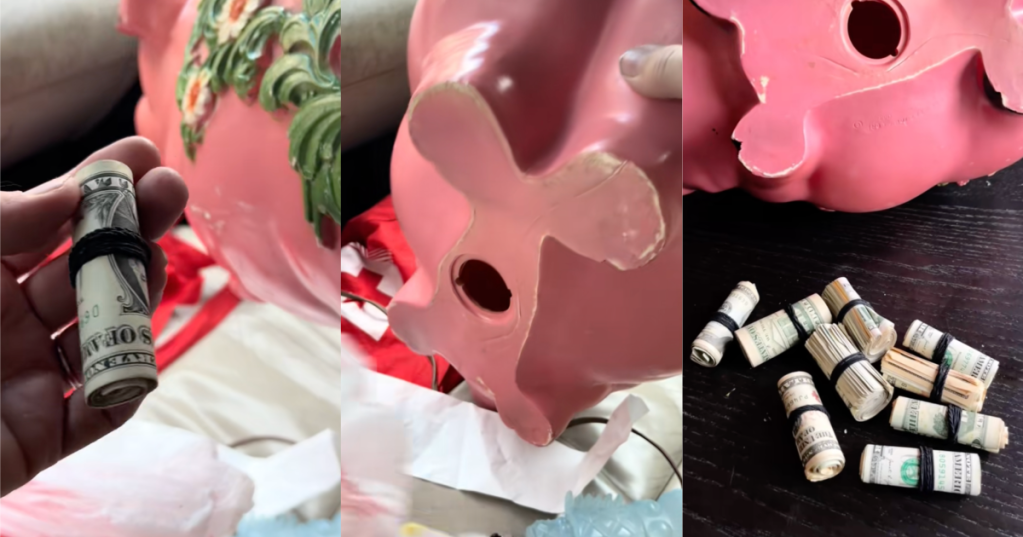 money from a piggy bank