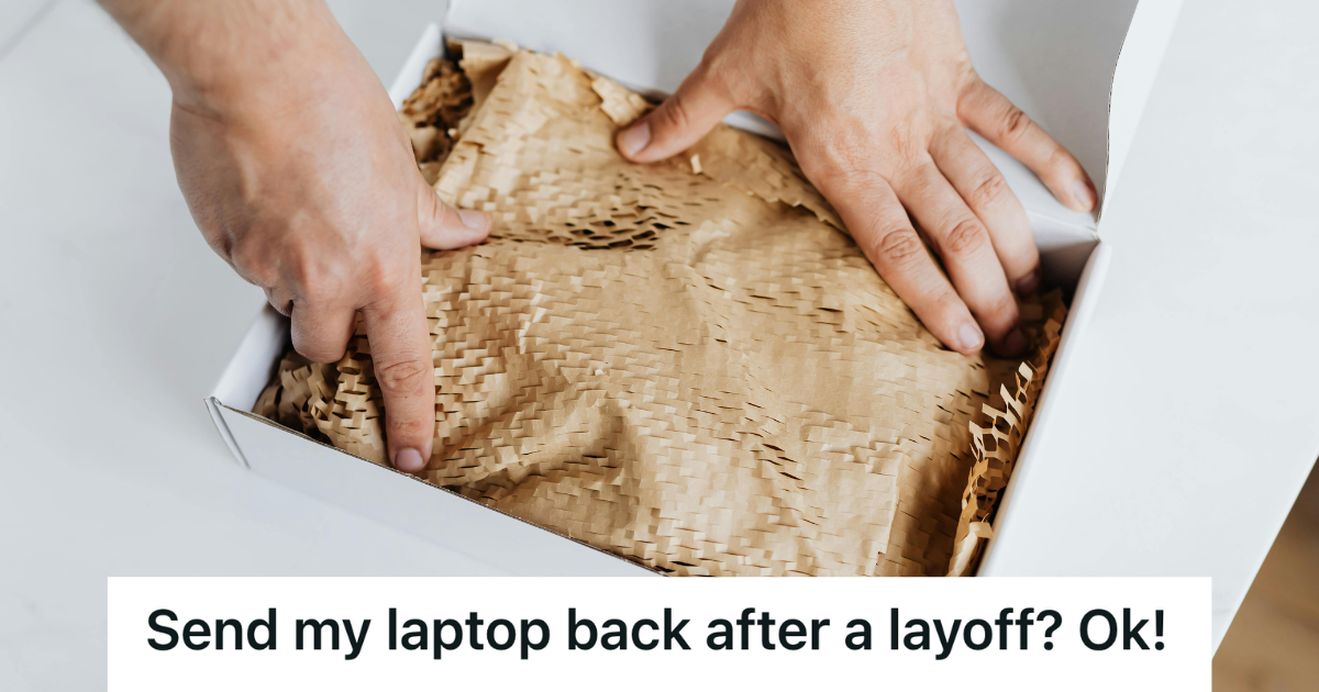 person packing up a white box for shipment