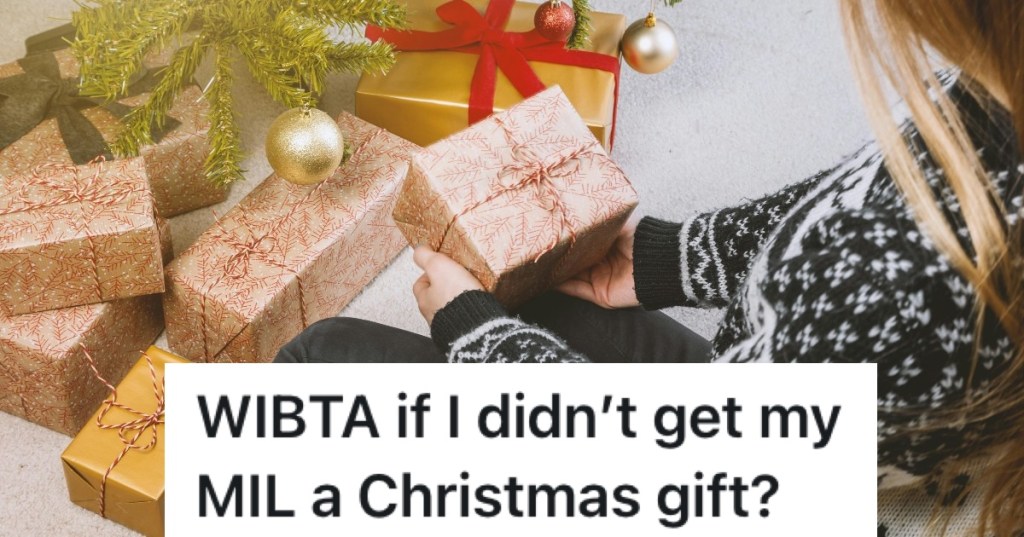 woman wrapping holiday gifts