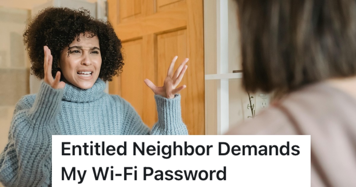 upset woman answering the door