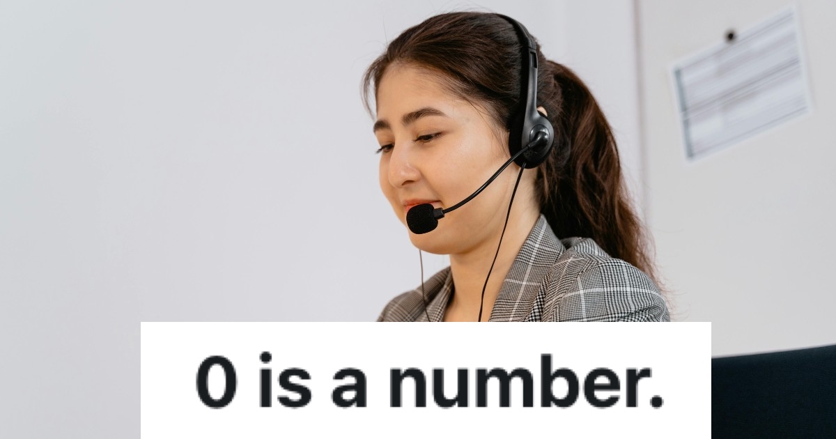 call center employee wearing a headset