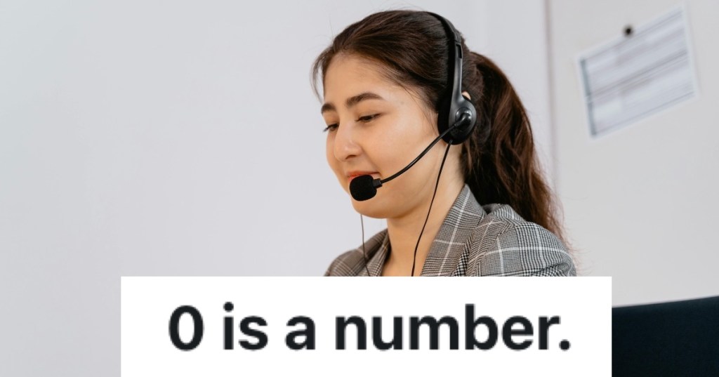 call center employee wearing a headset