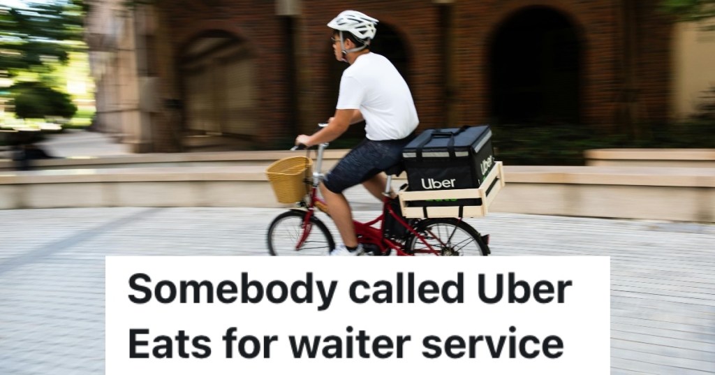 delivery driver on a bike