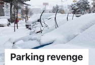They Spent Hours Shoveling Snow With A Broken Shovel, Only For This Jerk To Steal Their Parking Spot