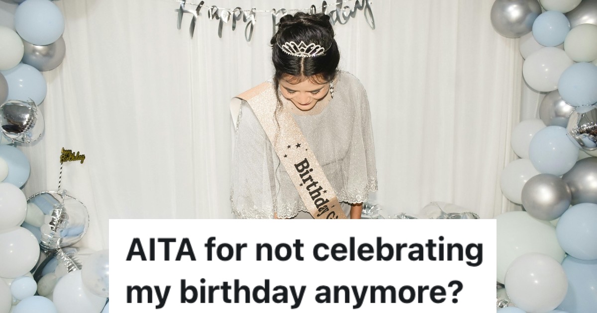 woman celebrating her birthday