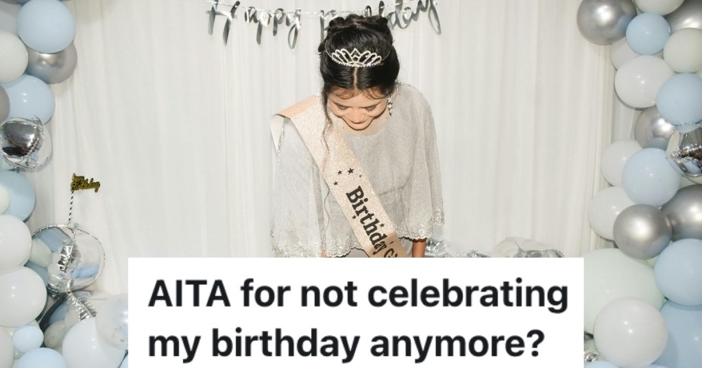 woman celebrating her birthday