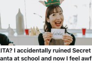 She Ruined Her Class’s Secret Santa, But Her Classmates Took Her Punishment Way Too Far