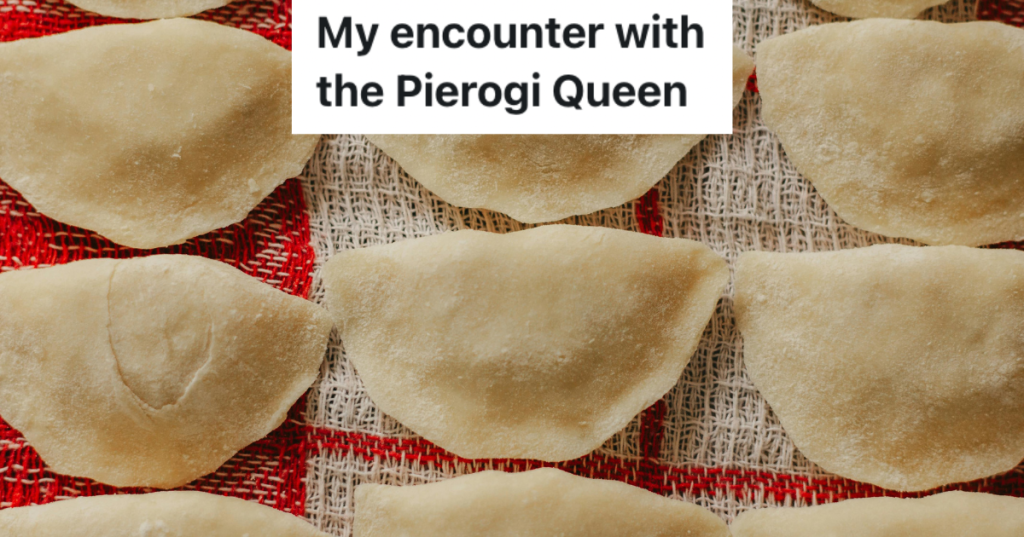 A tray of pierogis