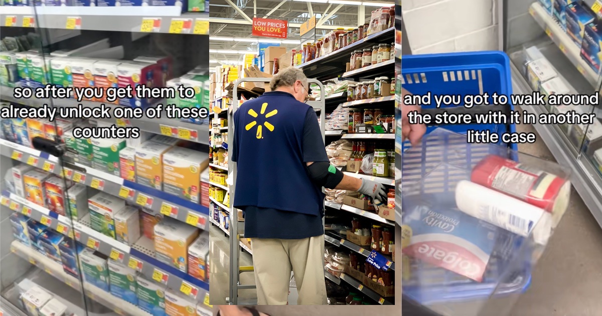plasi copy Walmart Employee Unlocked A Case To Get Her An Item... And Then Placed It Into A Smaller Security Case For Her To Carry