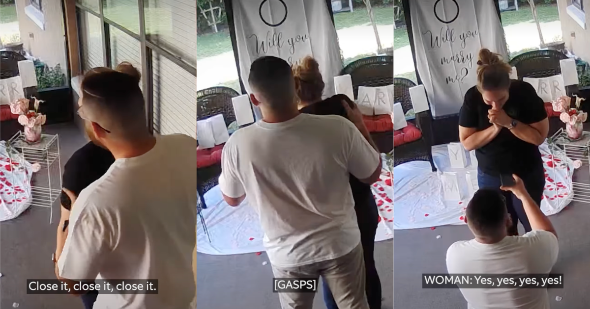 man proposing to his girlfriend