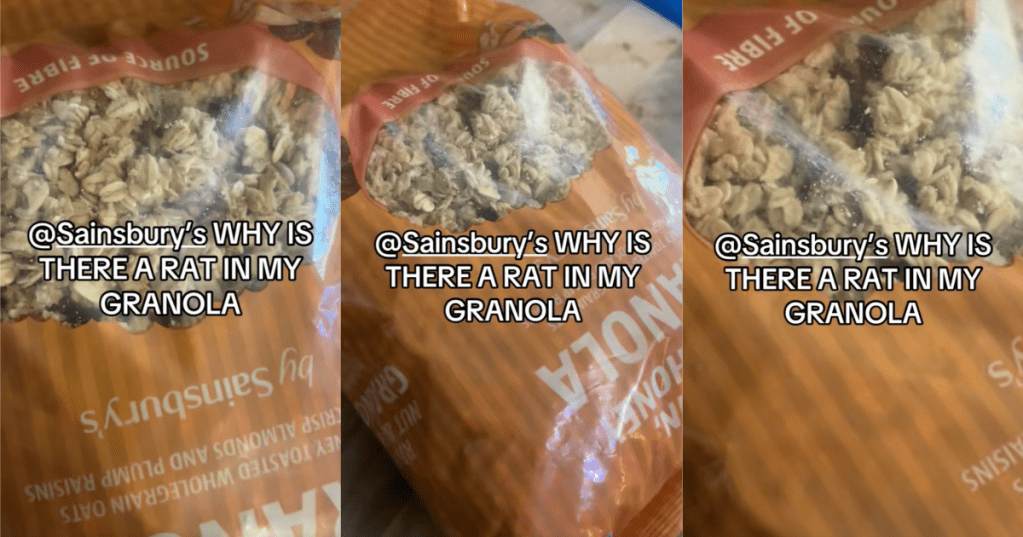 sealed bag of granola