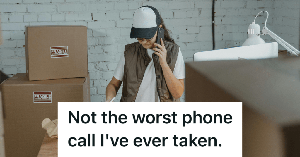 retail employee talking on the phone