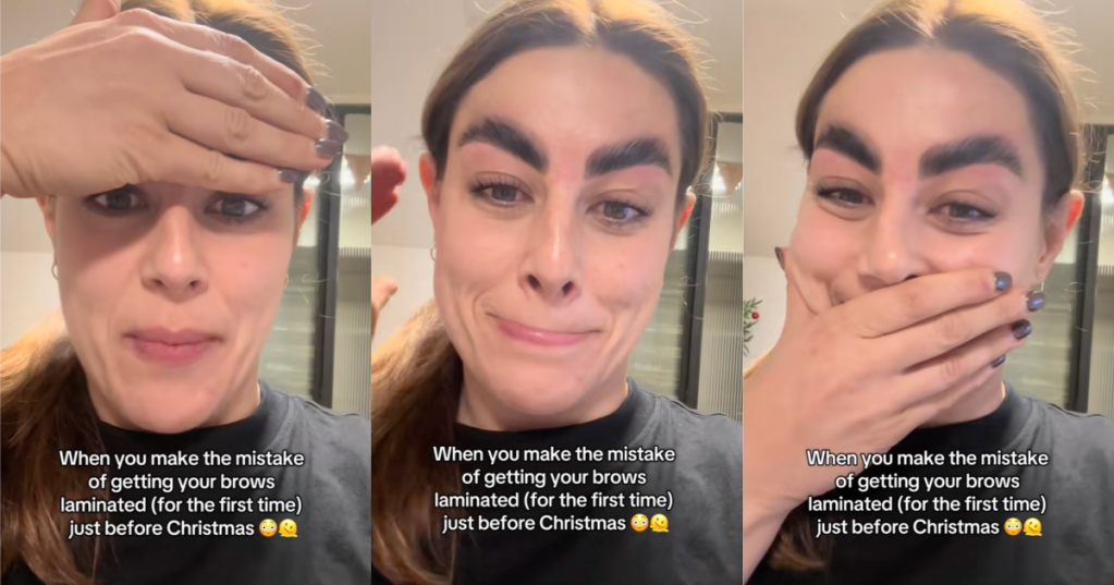 woman showing off her eyebrows