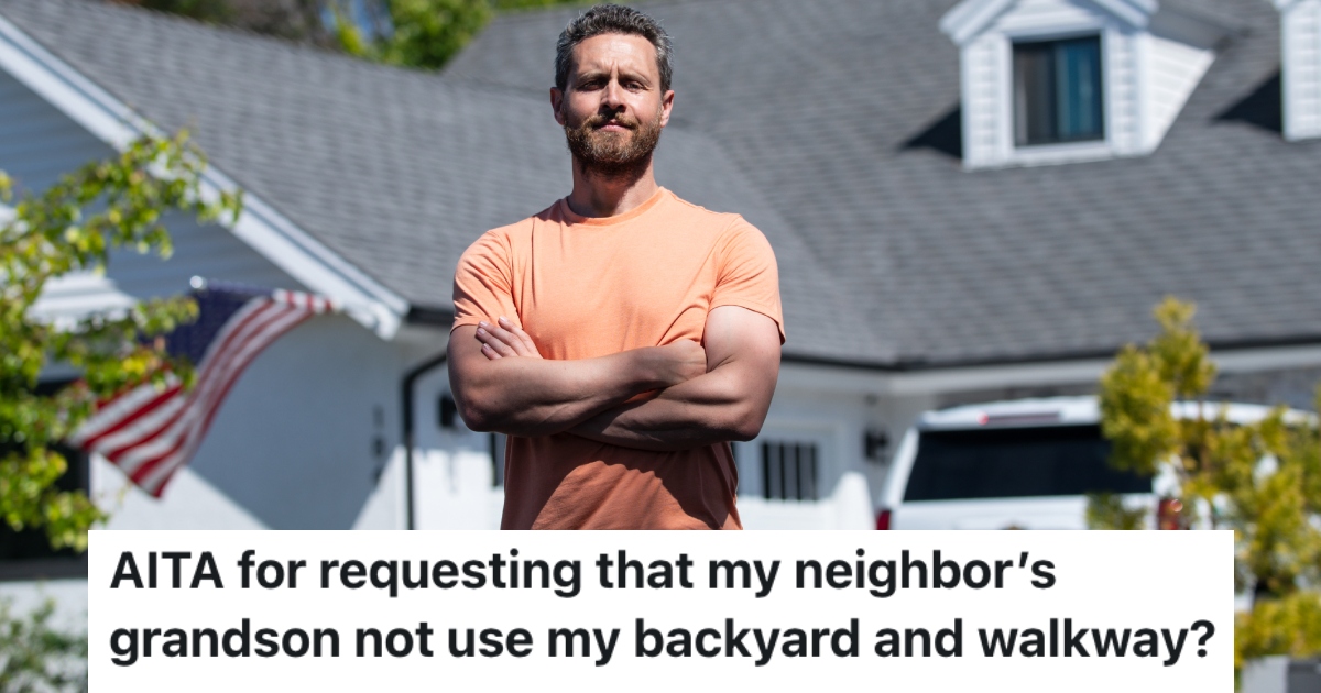 man standing in front of his house