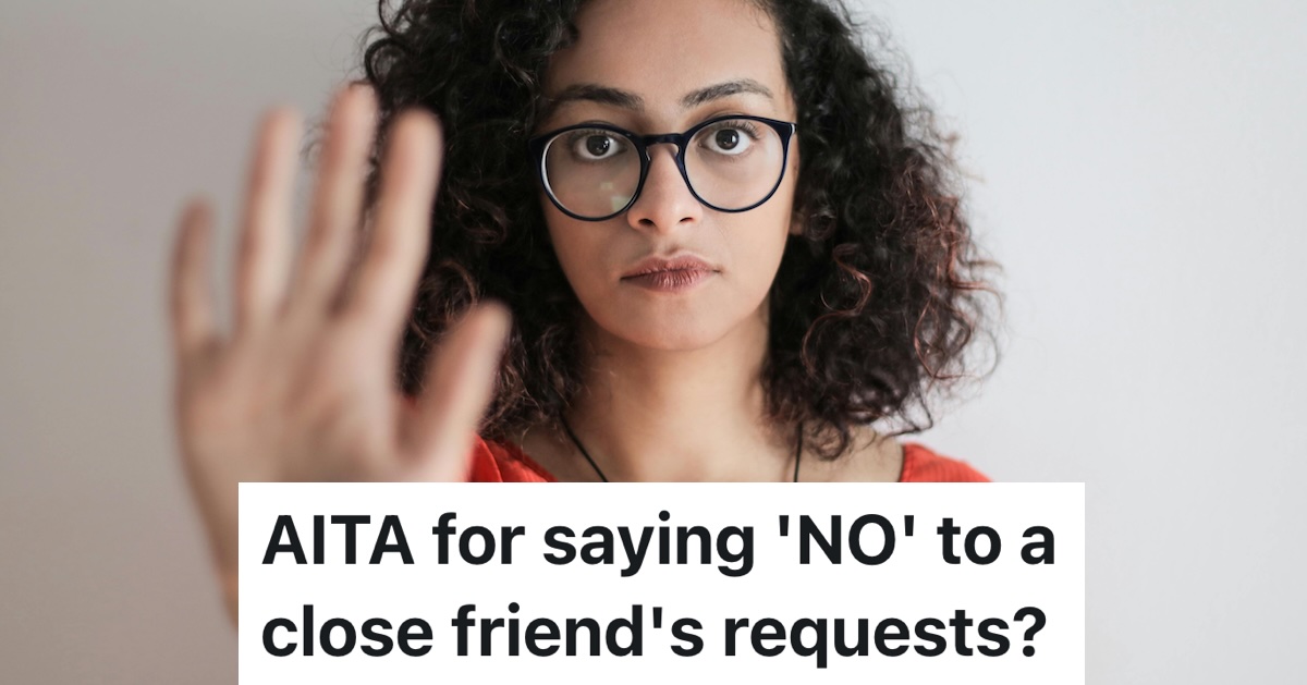 A Woman Started Setting Boundaries With a Close Friend Who Made Constant Demands, But the Friend Accused Her of Being Cold and Disloyal person holding hand up to indicate stop