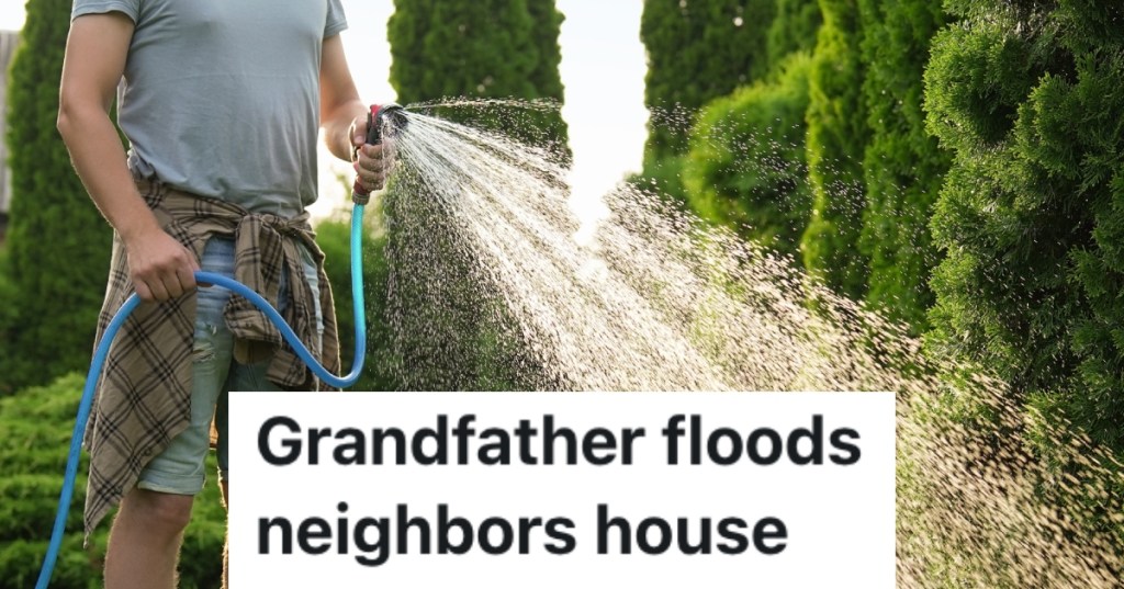 man holding a hose