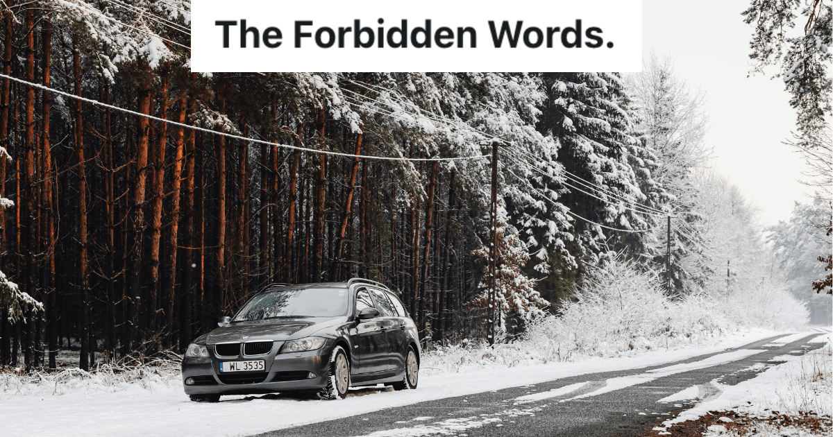 Car on side of road during snow.