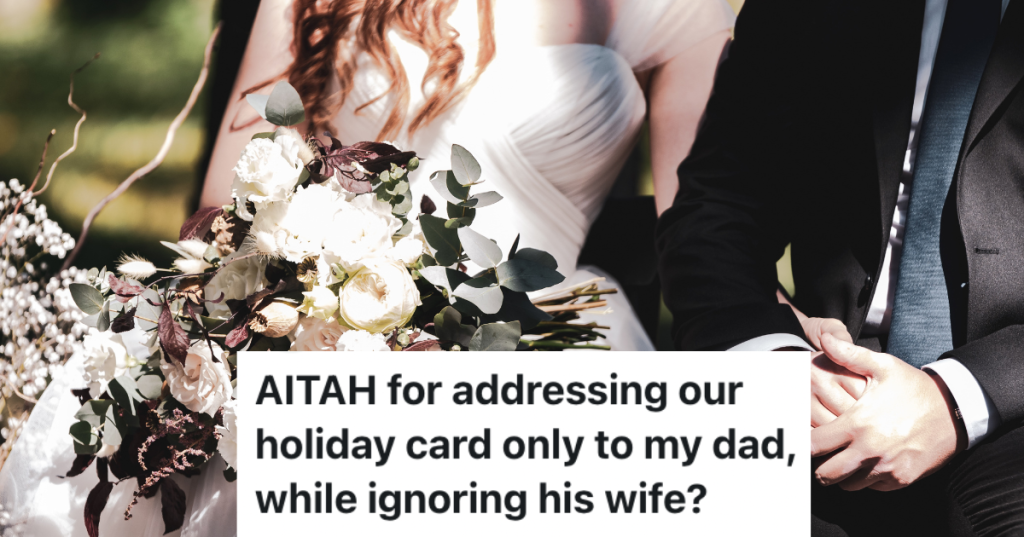 Bride and groom sitting with bouqet.