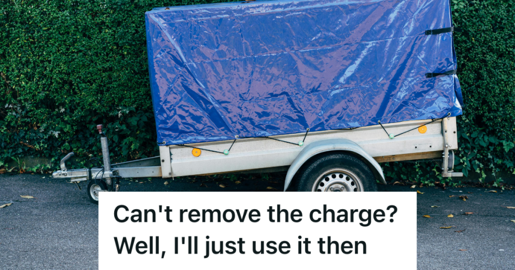 storage trailer covered in blue tarp