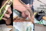 A Subway Sandwich Was Flattened After A Man Fell On It And Now People Are Trying To Recreate The Feat On TikTok