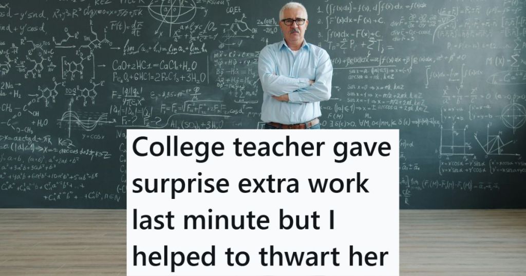 Teacher looking upset