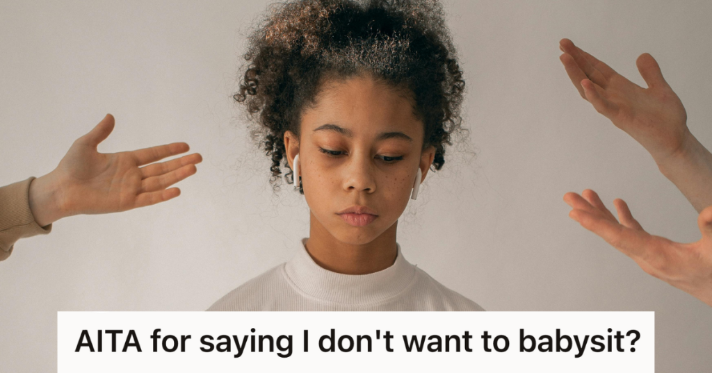 teenage girl getting lectured by her parents