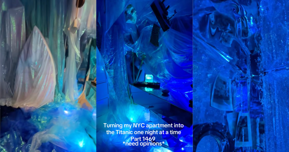 woman building a titanic apartment