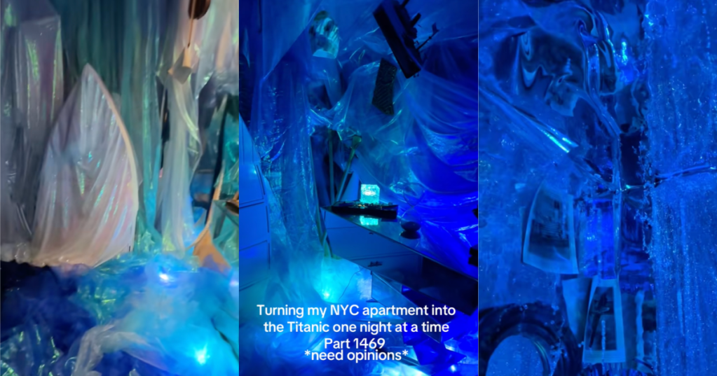 woman building a titanic apartment