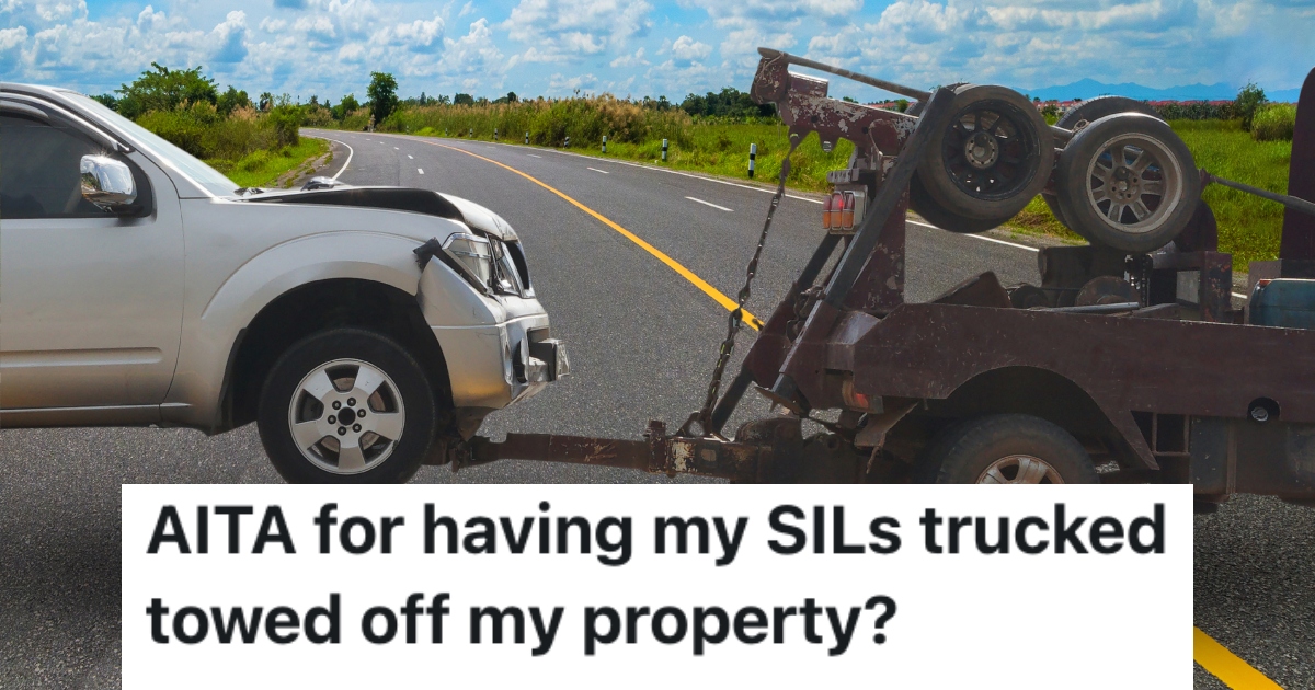 truck being towed away