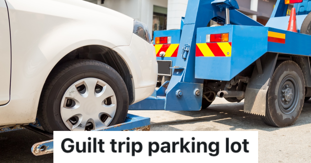 car being towed by a truck