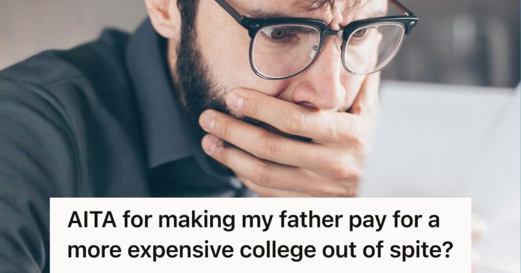 upset man looking at bill