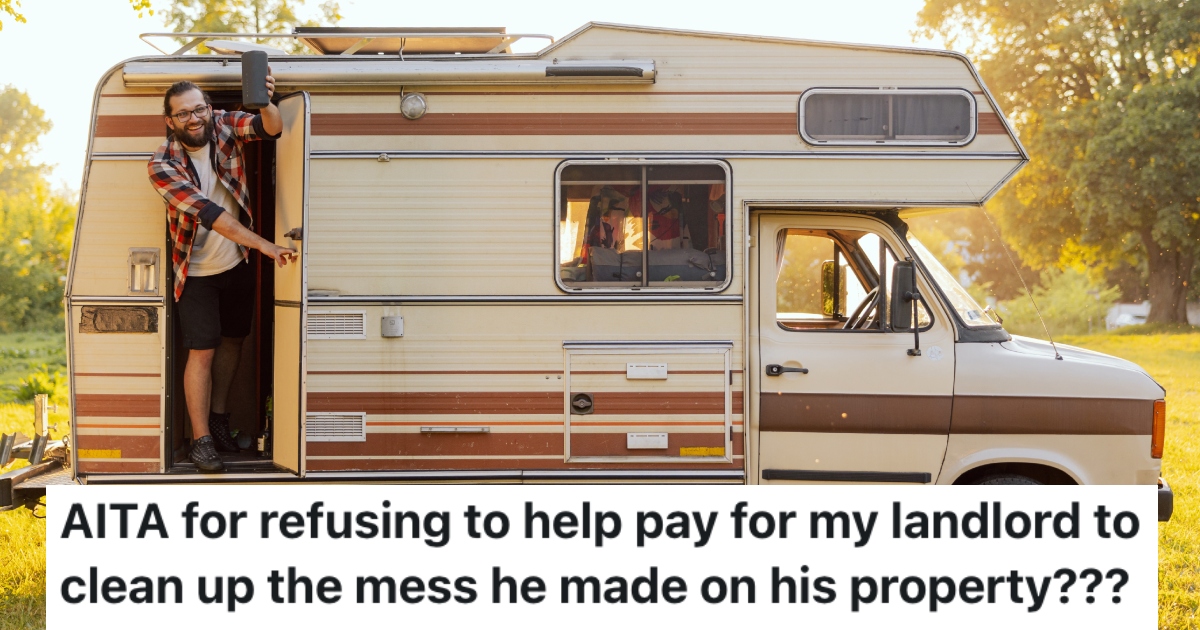 man in an rv