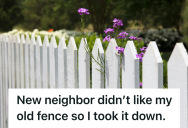 Homeowner Removed His Fence After A Neighbor Threatened A Lawsuit, So She Lost Control Of Her Aggressive Dog And Begged Him To Put It Back