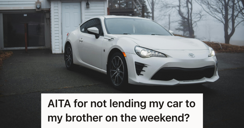 white sports car in driveway
