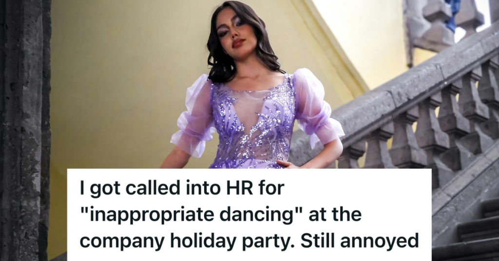 woman in purple ballgown