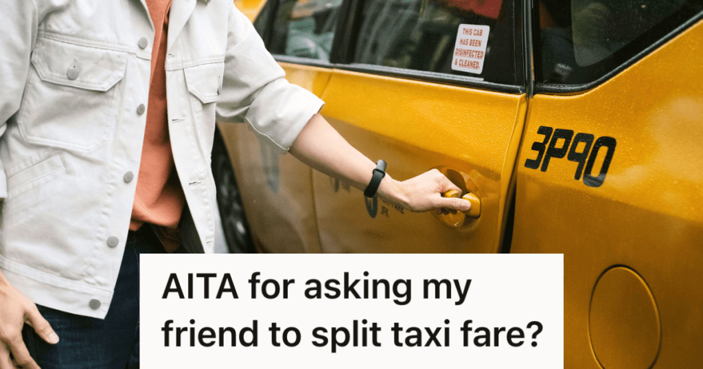 woman opening a yellow taxi door