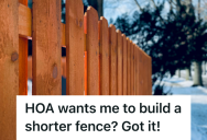 Homeowner Tried To Protect His Privacy From Nosy Neighbors, But When The HOA Fined Him, He Read The Handbook And Built Smarter